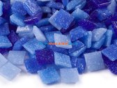 Mozaïeksteentjes 1 cm - mix blauw; 500 gr XL-pack