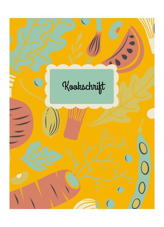 Foto: Happybook kookschrift recepten kookschrift receptenboek koken notitieboek kookboek kookboek geel cadeau kooknotities kookliefhebber softcover elastiek cadeau recepten opschrijven familierecepten gerechten bewaren