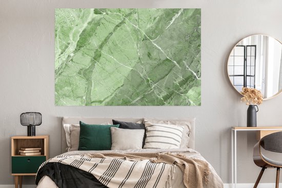 Affiche Galets - Wit - Vert - Granit - 180x120 cm XXL