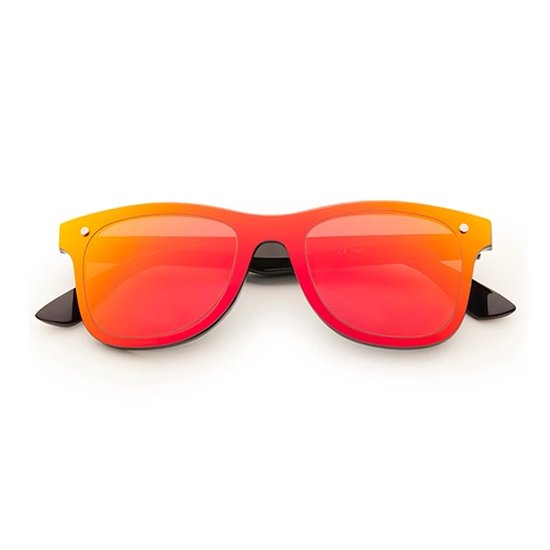 Freaky Glasses® - Lunettes de soleil de fête - Lunettes de festival - Lunettes de fête - Verres miroir - Monture Classic - orange