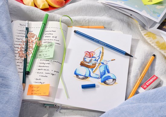 STABILO Pen 68 40 feutres - étui en métal