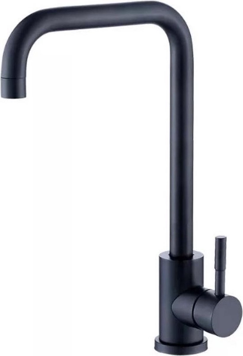Zwarte Keukenkraan RVS Keukenkraan Montageset Keukenkraan Mat