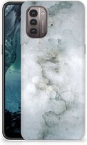 Silicone Back Cover Nokia G21 | G11 Telefoon Hoesje Painting Grey