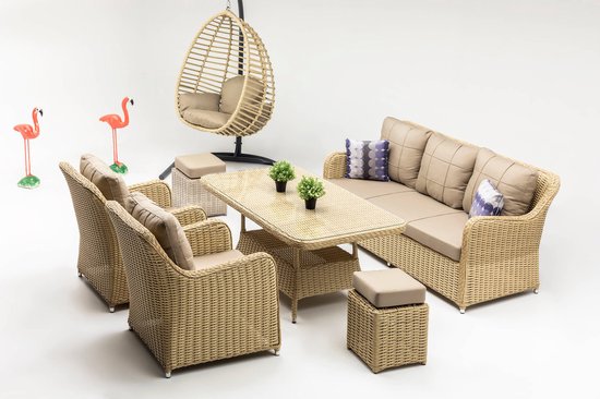 TREND HOME - Brussels - loungeset - Wicker - Rottan - 7 Delig - Trendy-Home