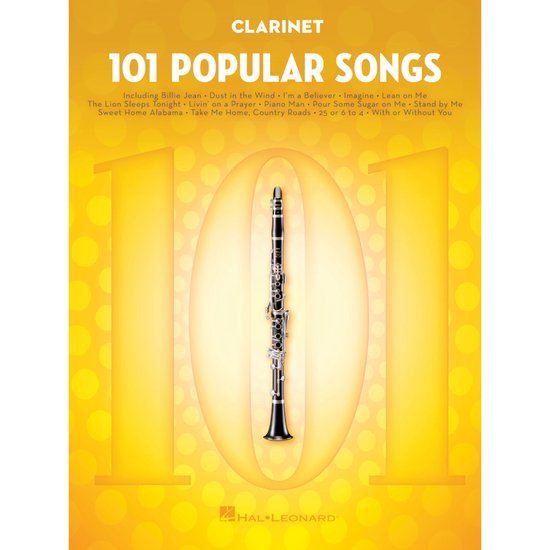 101 Popular Songs  Clarinet For Clarinet Instrumental Folio - cover