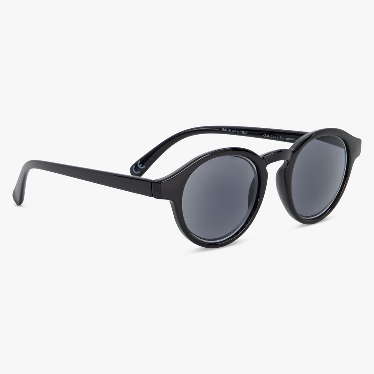 Five2One-Eyewear Zonneleesbril Drift Shiny Solid Black - +2 sterkte