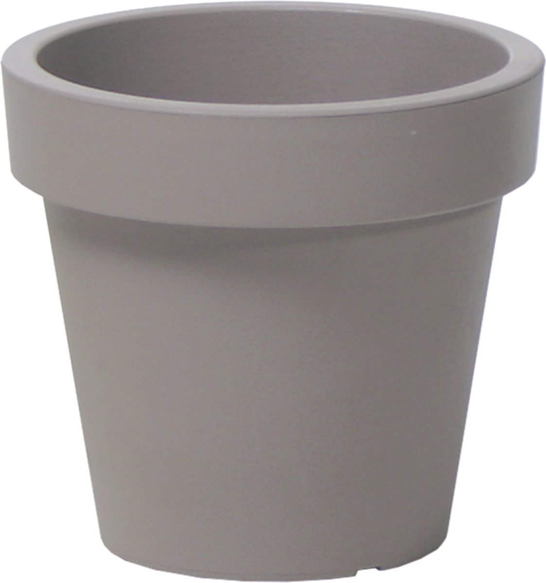 Basic plantenpot/bloempot kunststof dia 16 cm/hoogte 14.5 cm taupe voor binnen/buiten