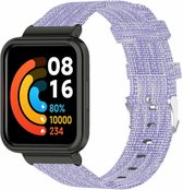 Nylon Smartwatch bandje - Geschikt voor Redmi Watch 2 Lite nylon gesp bandje - paars - Strap-it Horlogeband / Polsband / Armband