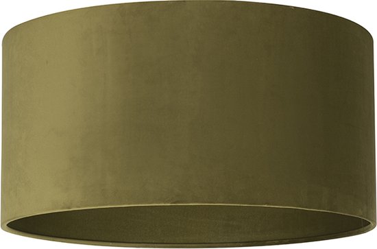 Uniqq Lampenkap velours / stof groen transparant Ø 50 cm - 25 cm hoog