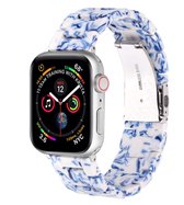 UrbanGoods - Horlogeband - Hars - Delfts Blauw - Lichtgewicht - 42 / 44 / 45 mm - Geschikt voor Apple Watch - Smartwatch iWatch