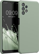 kwmobile telefoonhoesje geschikt voor Samsung Galaxy A32 5G - Hoesje met siliconen coating - Smartphone case in grijsgroen
