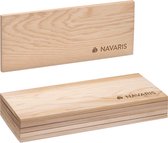 Navaris 6x rookhout voor barbecue - Set van 6 houten rookplanken - 35x14 cm - Van cederhout