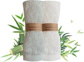 green-goose® Bamboe Spuugdoekjes Duo | 26 x 26 cm | 2 Stuks | Wit en Grijs | Heerlijk Zacht en Duurzaam!