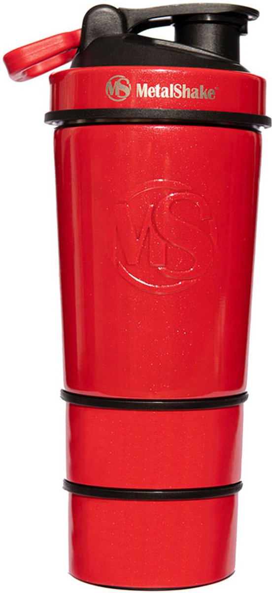 Goedkoopste Metalshake RVS Shaker - 600ml - Racing Red Pearl - Dubbelwandig geïsoleerd - Thermos