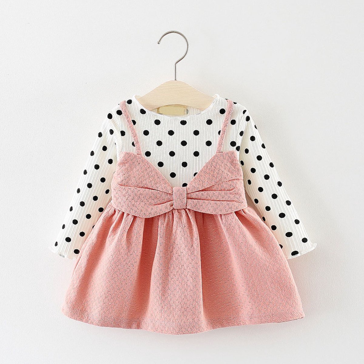 Baby Garden baby jurkje strikje Roze maat 92