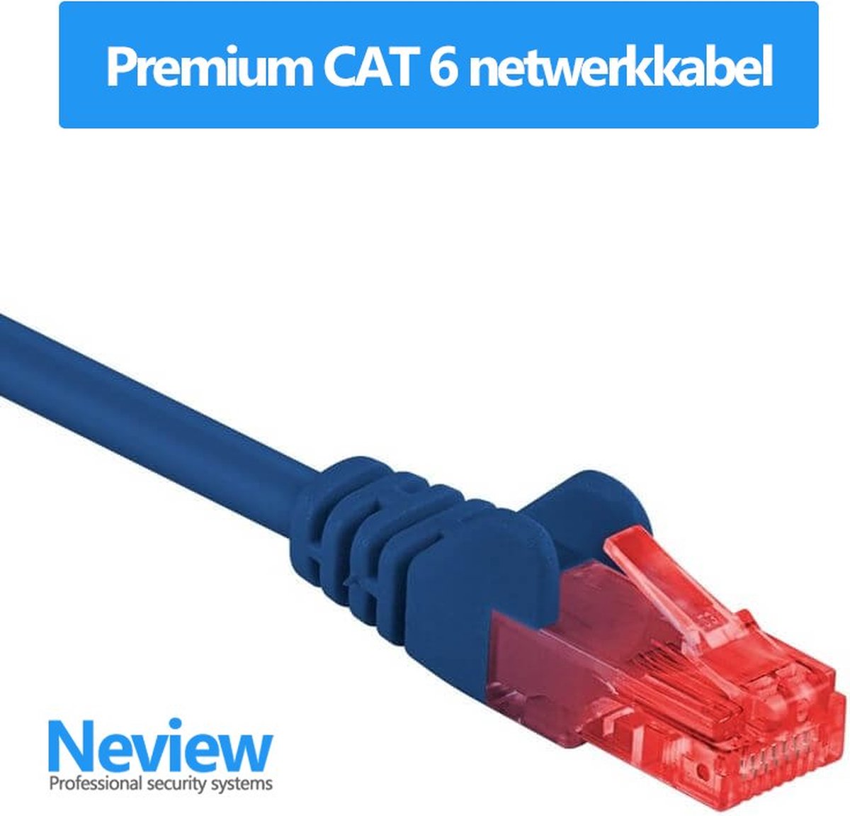 Neview - 0.25 meter premium UTP kabel - CAT 6 - Blauw - (netwerkkabel/internetkabel)