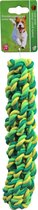 Boon hondenspeelgoed touwstick katoen groen/geel, 25 cm