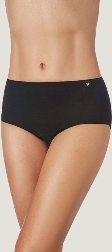 Slip hoge taille - Antibacterieel - Ecologisch - Absorberend - Sojagaren - Zwart