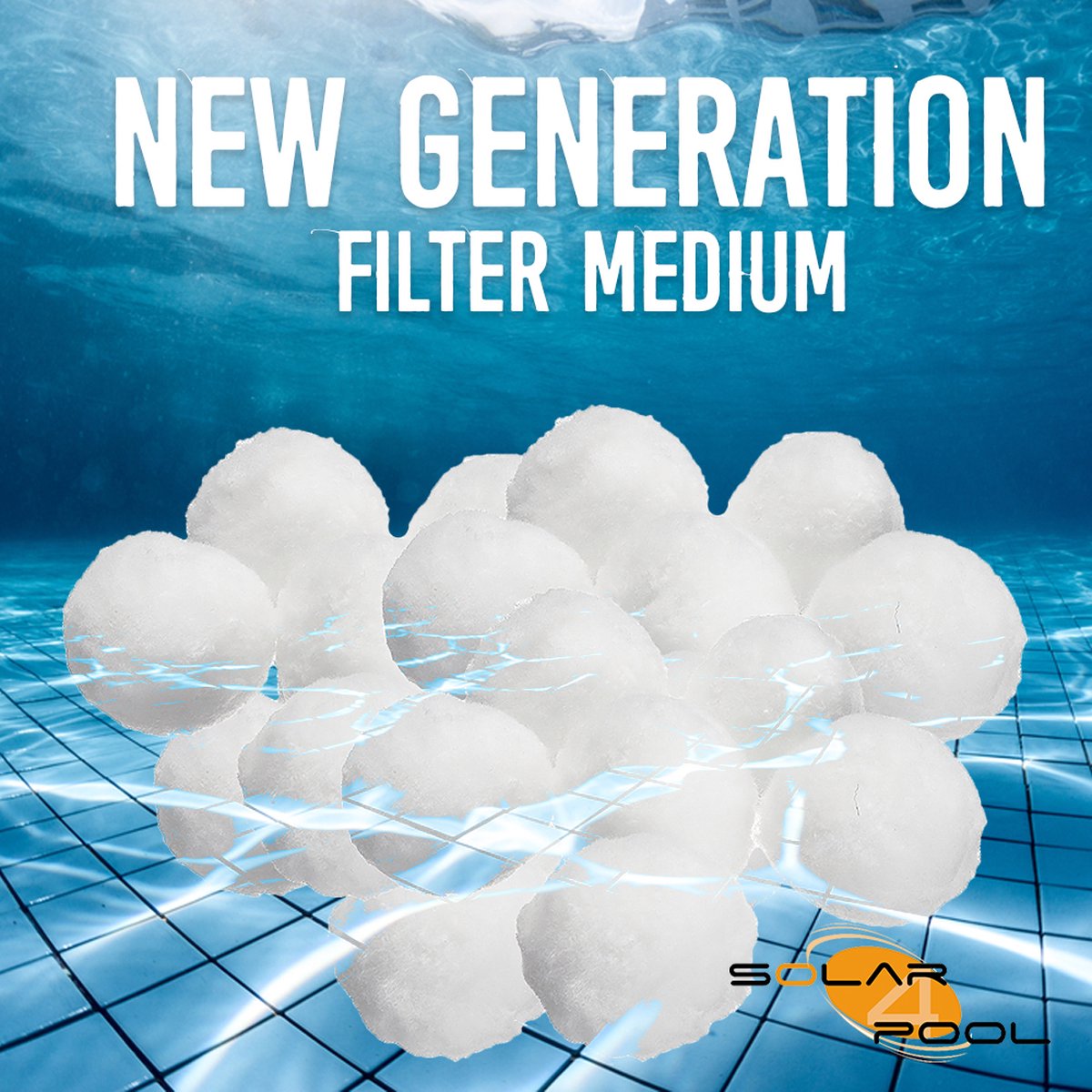 Filterbollen Filterballen Filter Zwembadpomp Zandfilterpomp 900 gram geschikt voor elk zwembad. Vervangt filterzand en glas parels.
