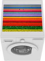Wasmachine beschermer mat - Kleurrijke tulpen in de Keukenhof in Zuid-Holland - Breedte 55 cm x hoogte 45 cm