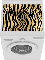 Wasmachine beschermer mat - Patronen - Zebra - Goud - Breedte 55 cm x hoogte 45 cm