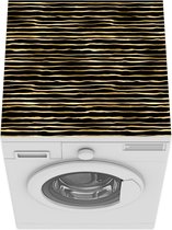 Wasmachine beschermer mat - Patronen - Goud - Zwart - Breedte 60 cm x hoogte 60 cm