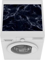 Wasmachine beschermer mat - Marmer - Zwart - Grijs - Breedte 55 cm x hoogte 45 cm