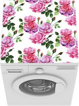 Wasmachine beschermer mat - Rozen - Waterverf - Patroon - Breedte 60 cm x hoogte 60 cm