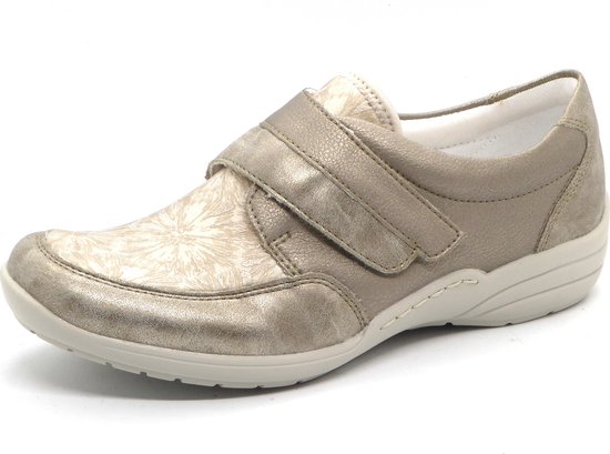 Chaussure Remonte Velcro Femme - R7600-90 Perle Metallic - Largeur H - Taille 39