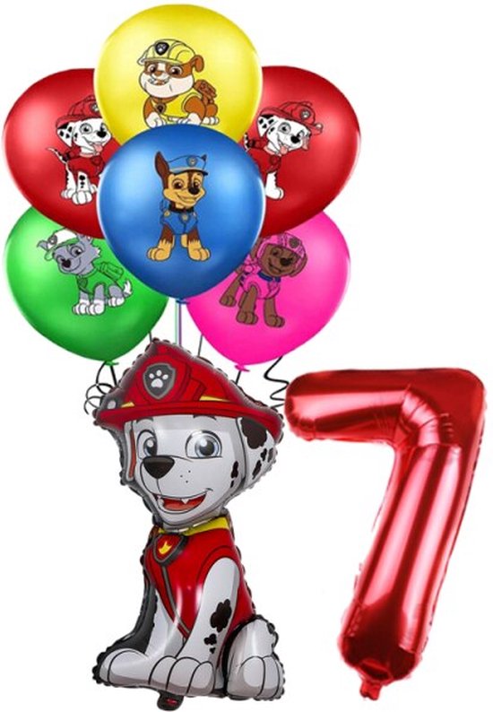 PAW Patrol Ballonnen Paw Patrol Chase - Ballonnen Verjaardag - Decoratie 7 jaar