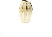 Housevitamin - Vaas- Skin Vase - Goud - Keramiek - Ruw Oppervlak - 15,8x15,8x26cm
