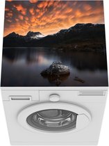 Wasmachine beschermer mat - Cradle Mountain in Tasmanië na zonsondergang - Breedte 60 cm x hoogte 60 cm