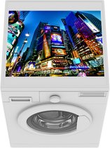 Wasmachine beschermer mat - Times Square in de avond - Breedte 55 cm x hoogte 45 cm