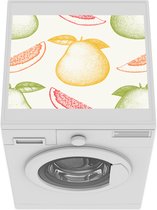 Wasmachine beschermer mat - Patroon - Peer - Fruit - Breedte 55 cm x hoogte 45 cm