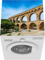 Wasmachine beschermer mat - Indrukwekkende Pont du Gard in Frankrijk - Breedte 60 cm x hoogte 60 cm