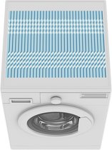 Wasmachine beschermer mat - Patronen - Blauwe - Abstract - Breedte 55 cm x hoogte 45 cm