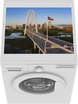Wasmachine beschermer mat - Texas - Brug - Vlag - Breedte 55 cm x hoogte 45 cm