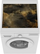 Wasmachine beschermer - Wasmachine mat - Goud - Zwart - Abstract - 55x45 cm - Droger beschermer