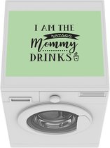 Wasmachine beschermer mat - Moeder - Quote - Groen - Breedte 55 cm x hoogte 45 cm
