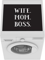Wasmachine beschermer mat - Mama - Baas - Quotes - Breedte 55 cm x hoogte 45 cm