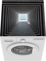 Wasmachine beschermer mat - Oude flatgebouwen in Hong Kong die een tunnel vormen - Breedte 60 cm x hoogte 60 cm