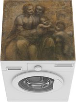 Wasmachine beschermer mat - Maria met kind en Sint-Anna - Leonardo da Vinci - Breedte 60 cm x hoogte 60 cm