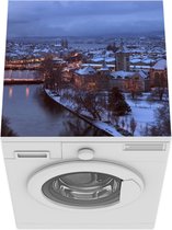 Wasmachine beschermer mat - Winter in Zurich bij avond - Breedte 60 cm x hoogte 60 cm