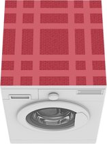 Wasmachine beschermer mat - Baksteen - Lijn - Patroon - Breedte 60 cm x hoogte 60 cm