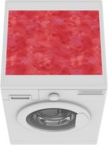 Wasmachine beschermer mat - Patronen - Rood - Waterverf - Breedte 55 cm x hoogte 45 cm