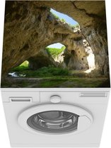 Wasmachine beschermer mat - Lichtinval door de gaten in de Devetashka grot - Breedte 60 cm x hoogte 60 cm