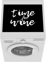Wasmachine beschermer mat - Wijn - Drank - Quotes - Breedte 55 cm x hoogte 45 cm