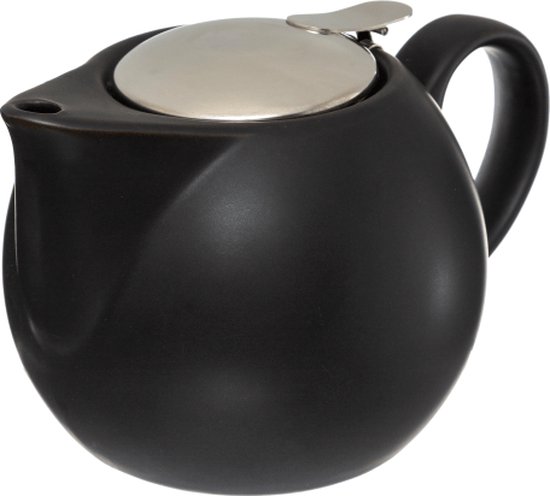 Kleine theepot zwart met filter en handvat 75cl | bol.com