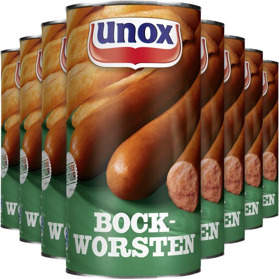 Foto: Unox bockworsten 12 x 550 g voordeelverpakking