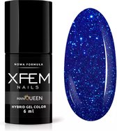 XFEM UV/LED Hybrid Gellak 6ml. Blue Snowflake #0176